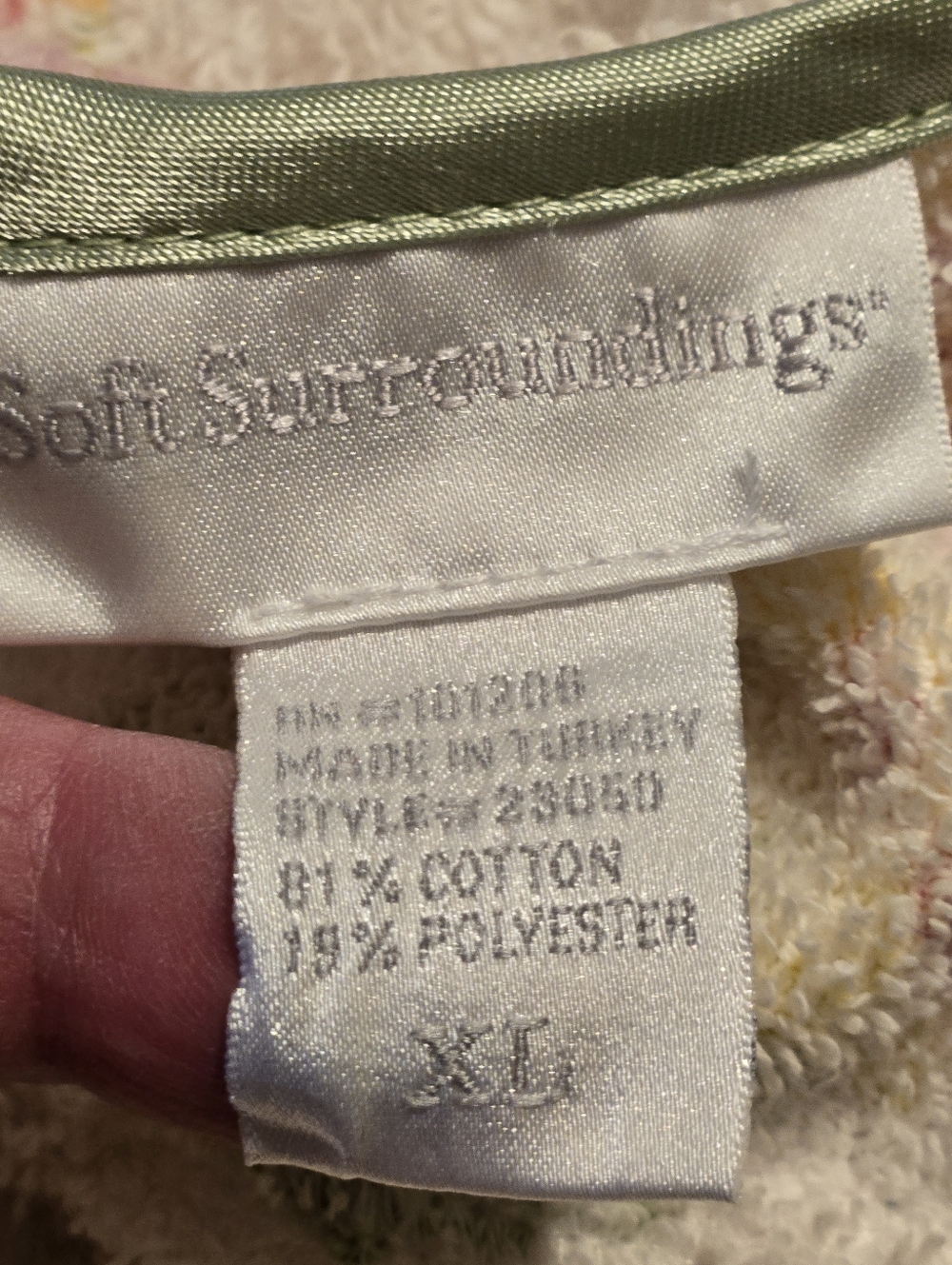 Soft Surroundings Womens Terry Floral Robe XL - Picture 5 of 6